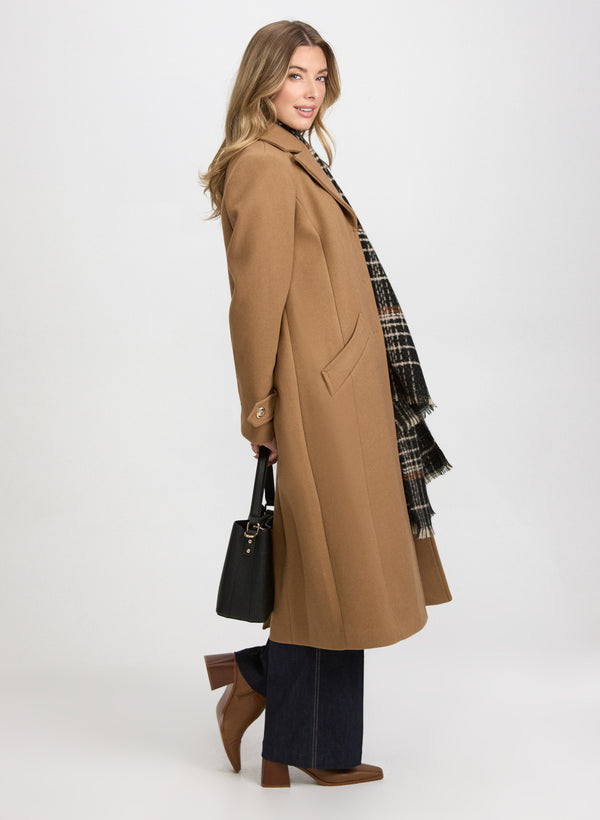 Laura Stretch Wool-Blend Coat