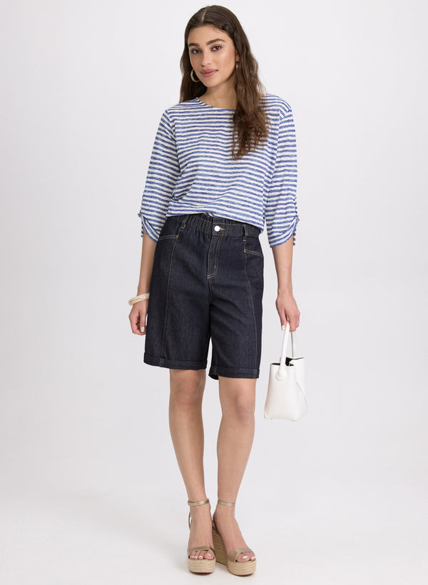 Laura Stripe 3/4 Sleeve Top