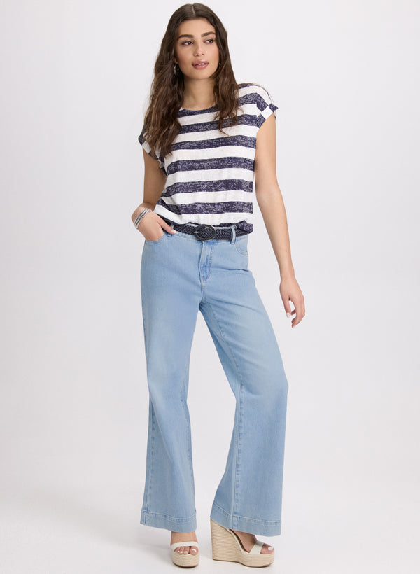 Laura Stripe Burnout T-Shirt