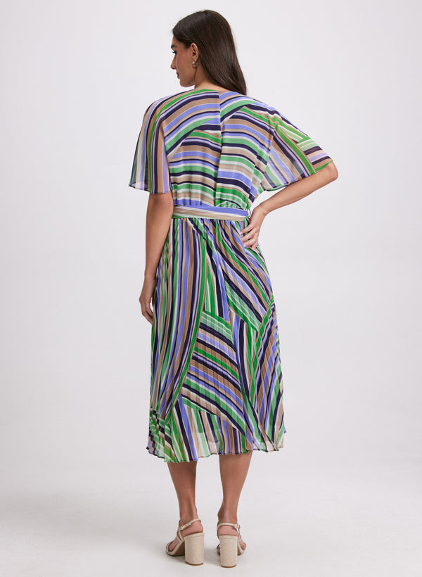 Laura Stripe Chiffon Dress