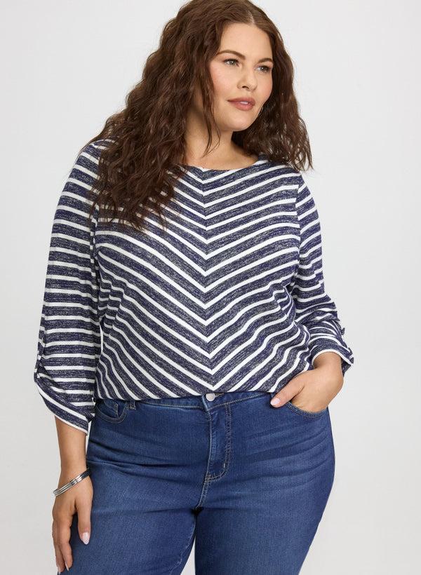 laura Stripe Knit Top