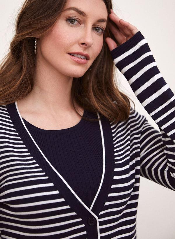 Laura Stripe Print Cardigan