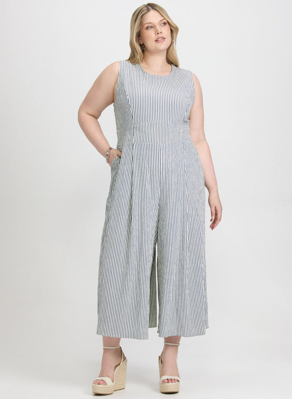 laura Stripe Print Jumpsuit