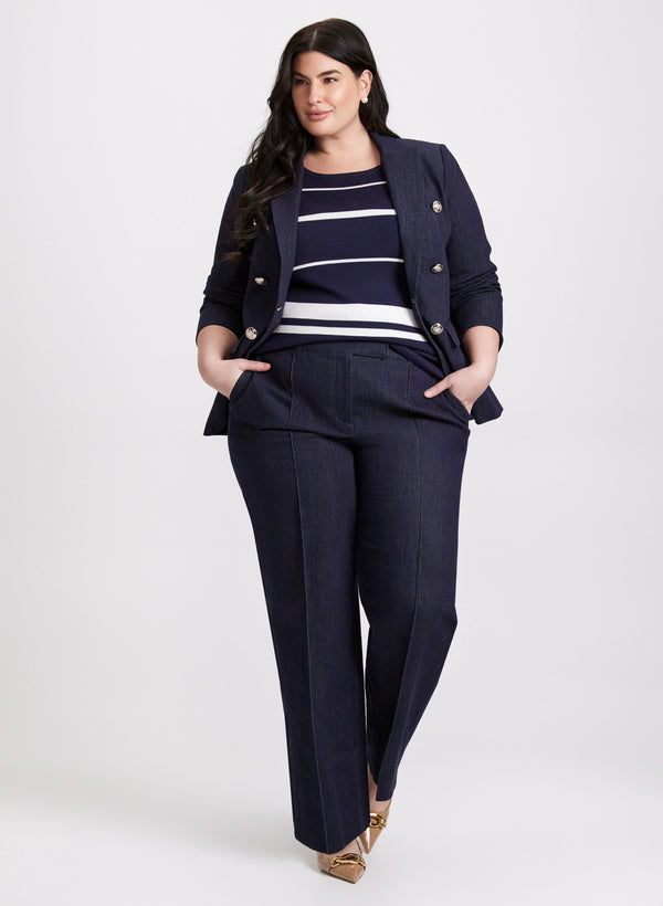 Laura Stripe Print Knit Pullover