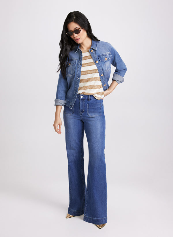 Laura Striped Burnout T-Shirt