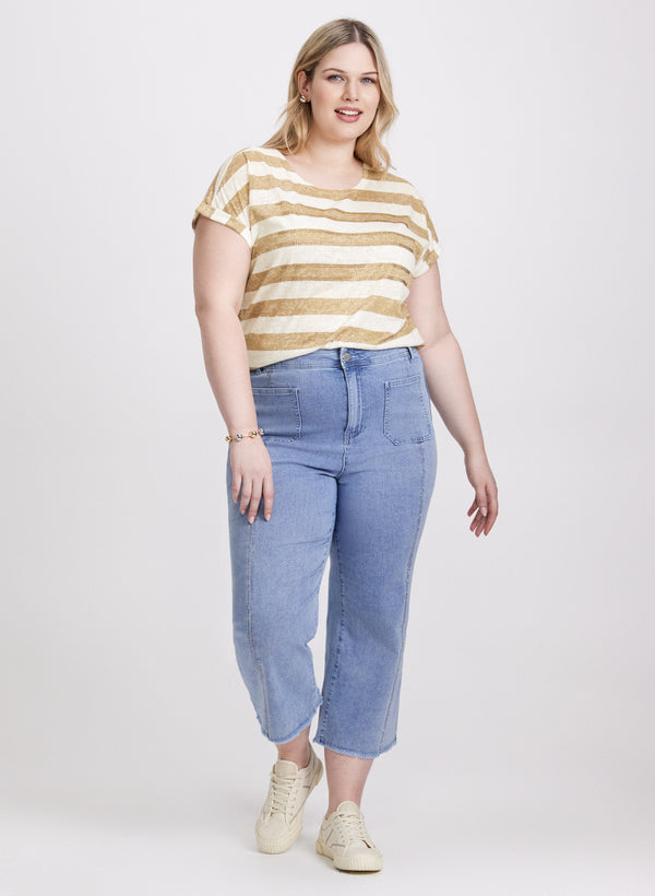 Laura Striped Burnout T-Shirt
