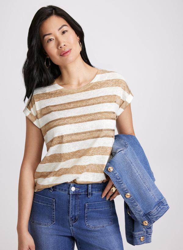 laura Striped Burnout T-Shirt
