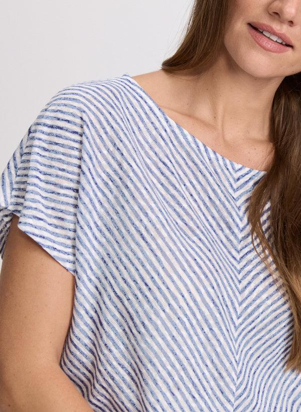 Laura Striped Drop Shoulder Top