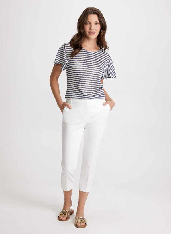 Laura Striped Flare Sleeve T-Shirt