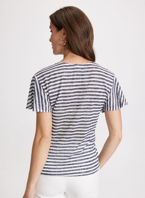 Laura Striped Flare Sleeve T-Shirt