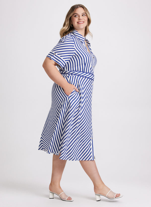 Laura Striped Shirt Dress