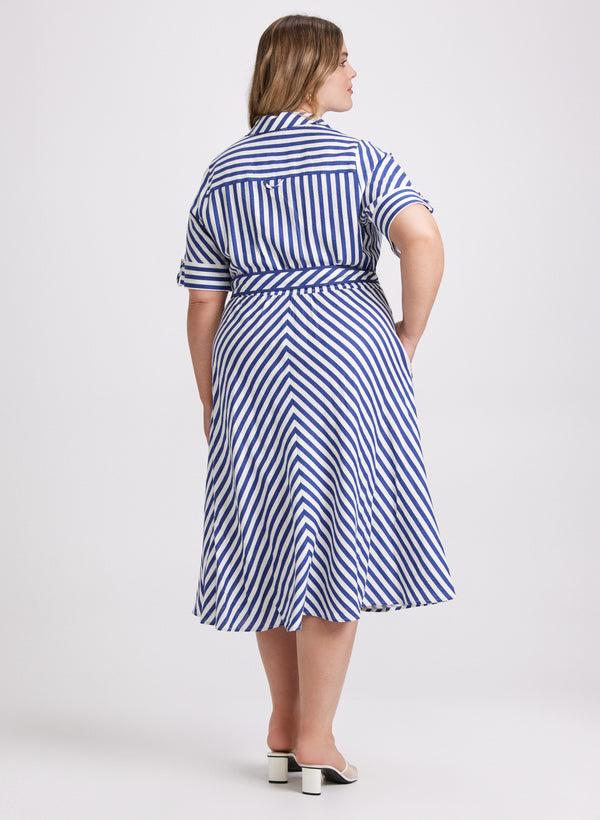 Laura Striped Shirt Dress