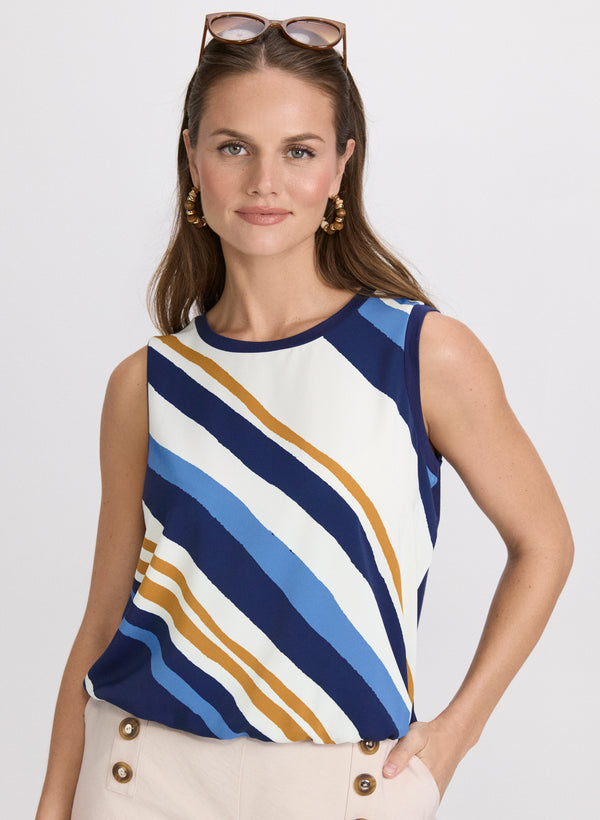 laura Striped Sleeveless Top