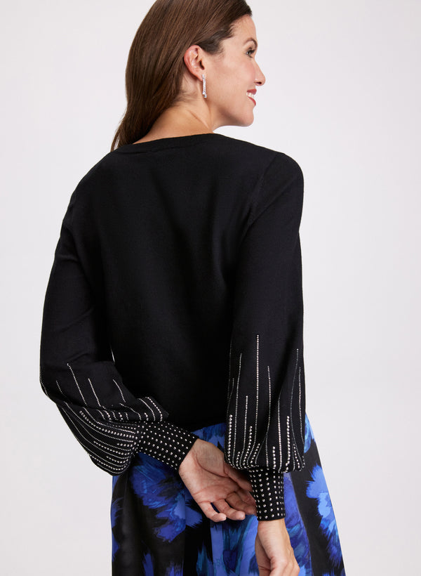 Laura Stud Detail Knit Sweater