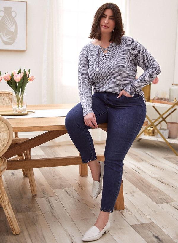 Laura Stud Detail Slim Leg Jeans