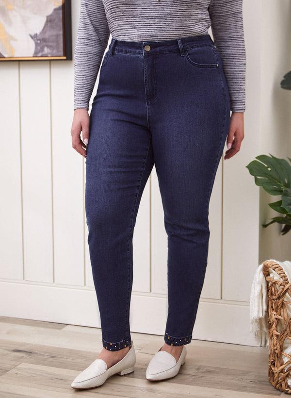 laura Stud Detail Slim Leg Jeans