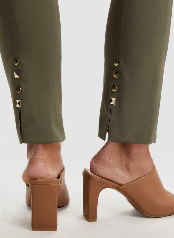 Laura Stud Detail Slim Leg Pants