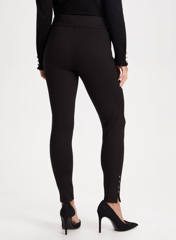 Laura Stud & Slit Hem Leggings