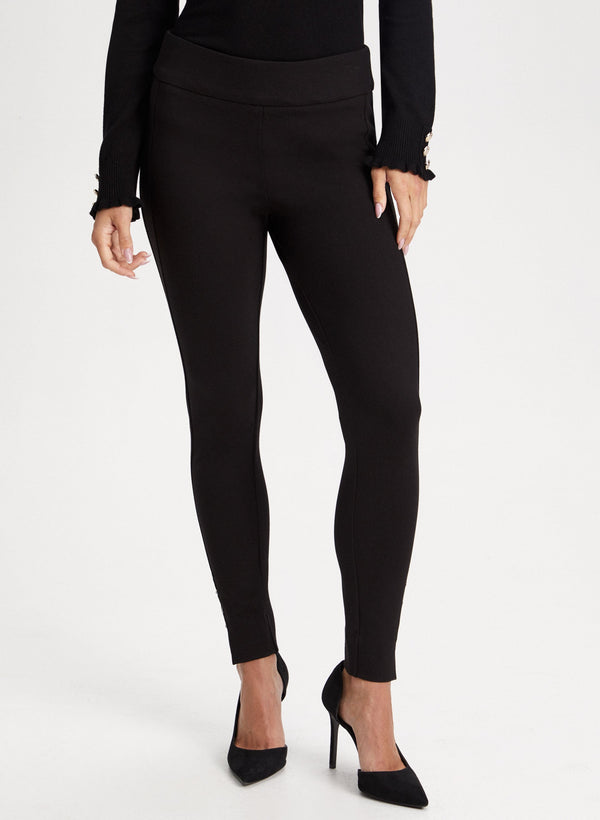 laura Stud & Slit Hem Leggings
