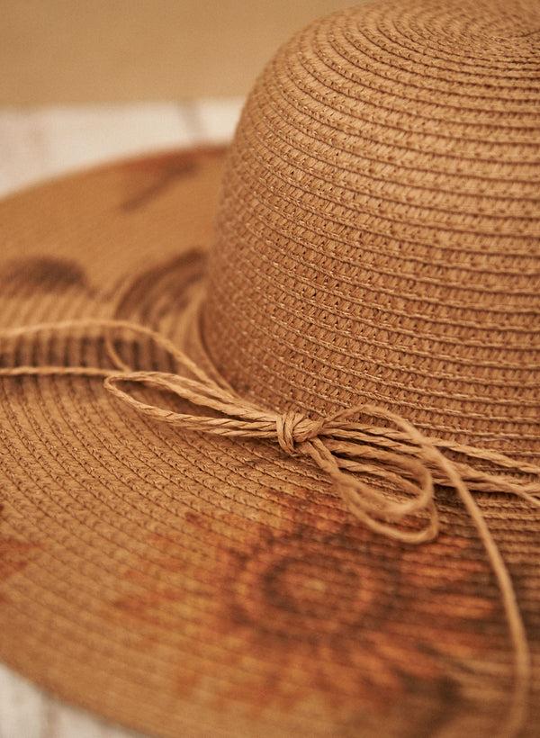 Laura Sunflower Motif Sun Hat