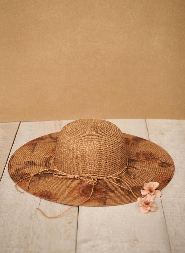 laura Sunflower Motif Sun Hat