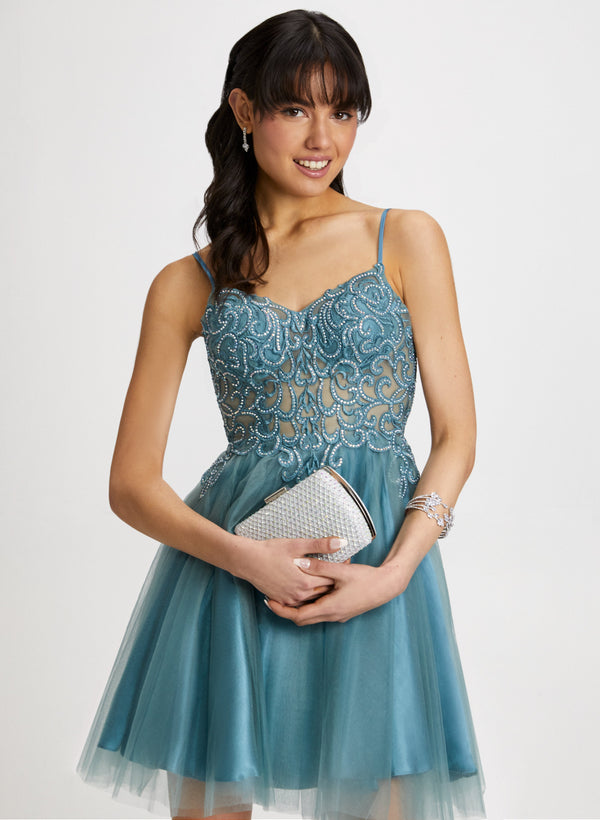 Laura Sweetheart Neck Dress