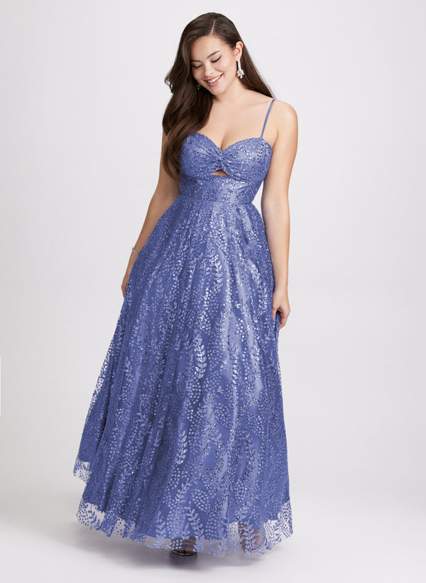 laura Sweetheart Neckline Sequin Gown