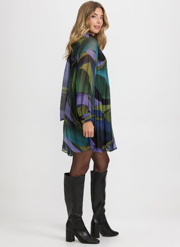 Laura Swirl Chiffon Dress