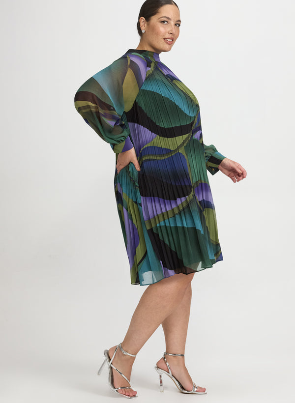 Laura Swirl Chiffon Dress