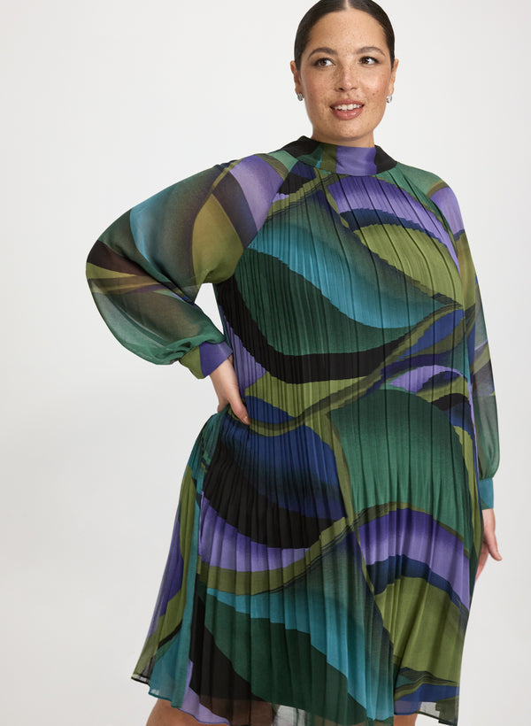 laura Swirl Chiffon Dress