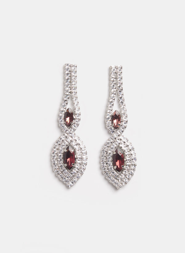 laura Teardrop Crystal Earrings