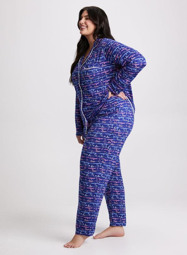 Laura Text Print Pyjama Set