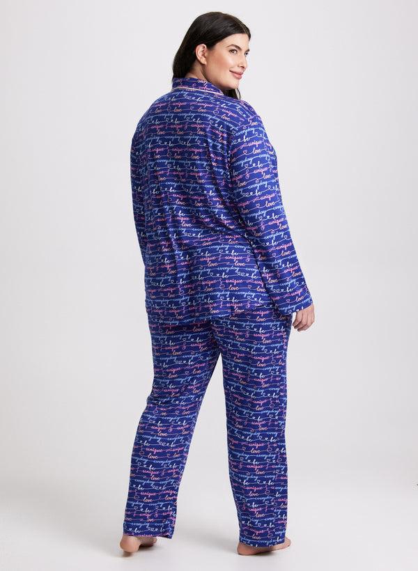 Laura Text Print Pyjama Set