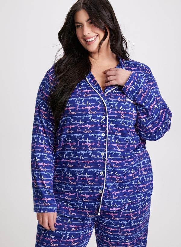 Laura Text Print Pyjama Set
