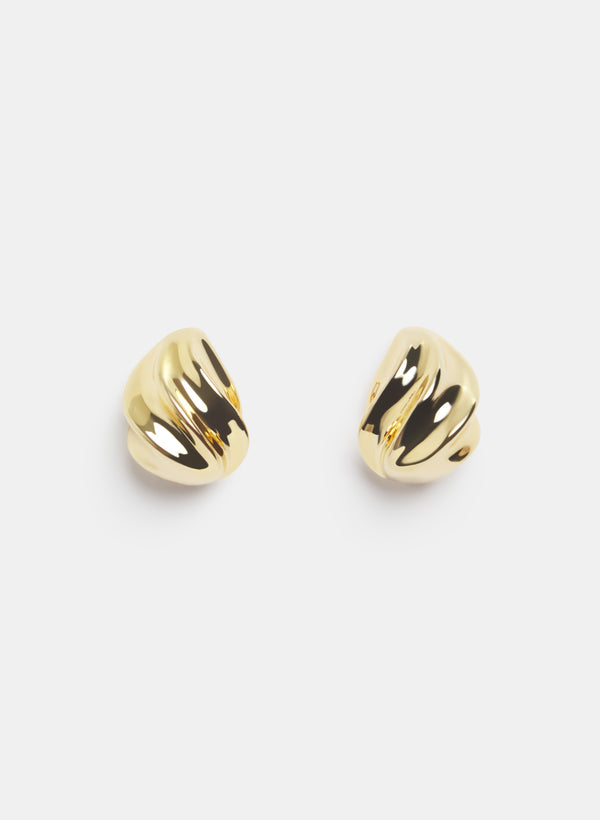laura Textured Button Earrings