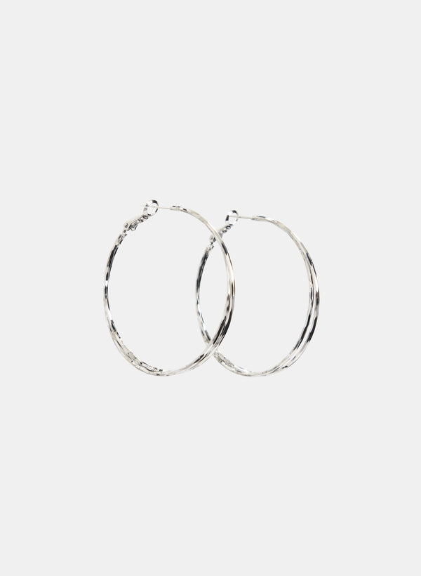Laura Textured Hoop Earrings