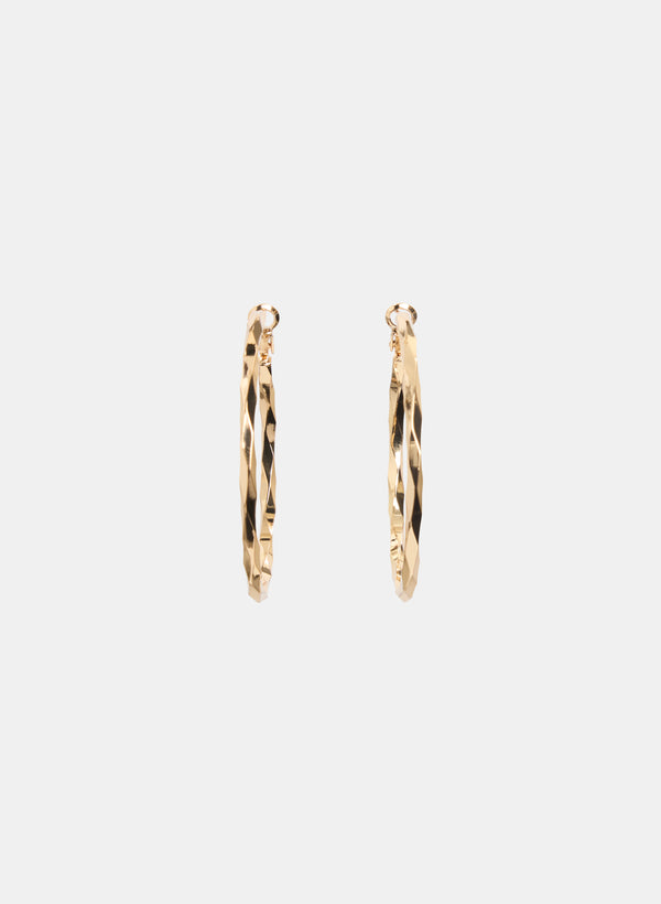 laura Textured Hoop Earrings