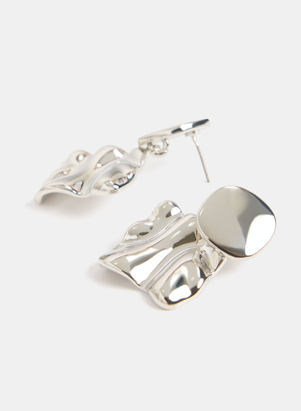 Laura Textured Square Drop Earrings