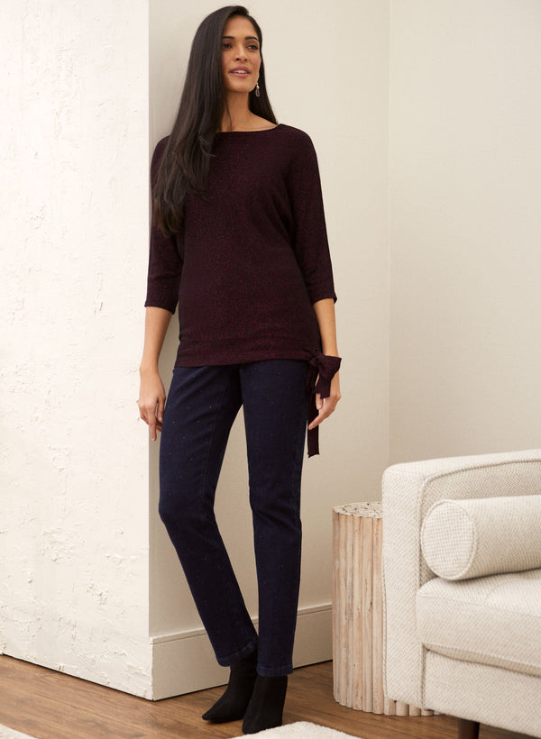 Laura Tie Detail Dolman Sleeve Sweater