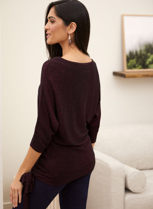 Laura Tie Detail Dolman Sleeve Sweater