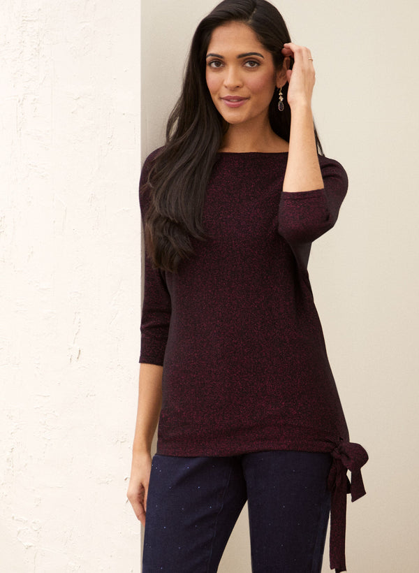laura Tie Detail Dolman Sleeve Sweater