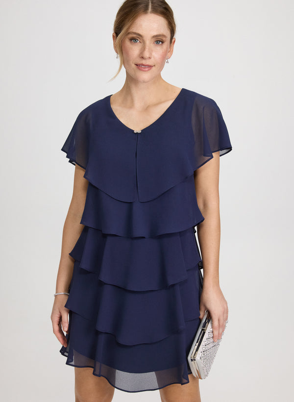 Laura Tiered Chiffon Dress