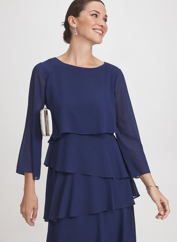 Laura Tiered Chiffon Dress