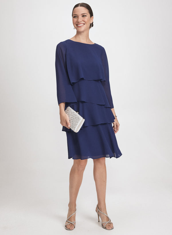 laura Tiered Chiffon Dress