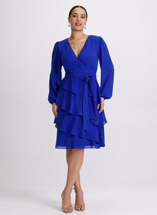 laura Tiered Chiffon Dress