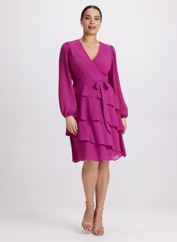 laura Tiered Chiffon Dress