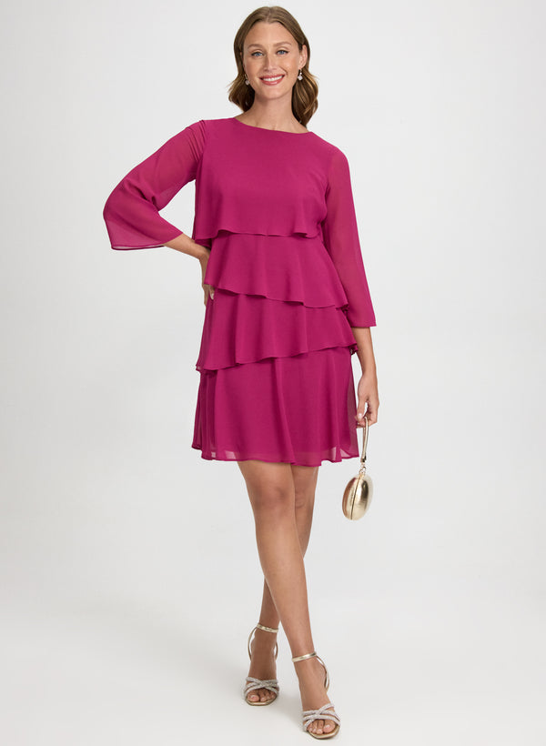 laura Tiered Chiffon Dress