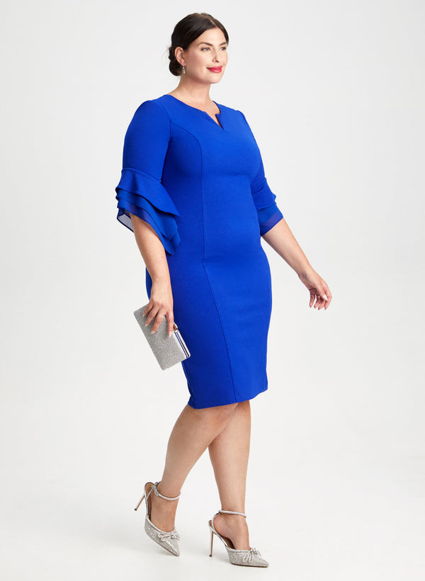 Laura Tiered Chiffon Sleeve Dress