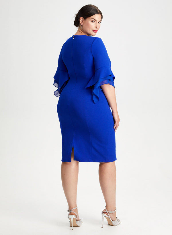Laura Tiered Chiffon Sleeve Dress