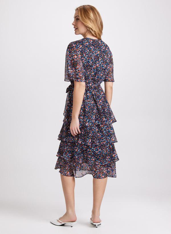Laura Tiered Confetti Print Dress